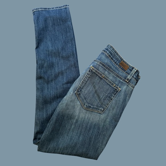 PAIGE Dark Wash Faded Ankle Skinny Jeans | Women’s size 27 - Picture 1 of 9